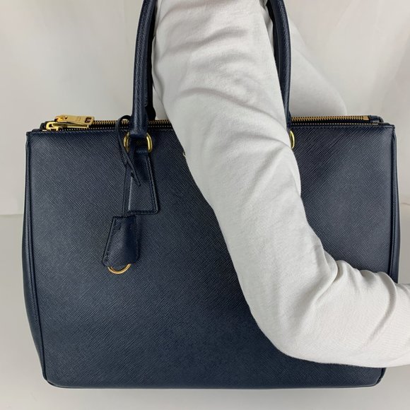 New Prada Galleria Lux Baltico Double Zip Tote - Picture 4 of 9